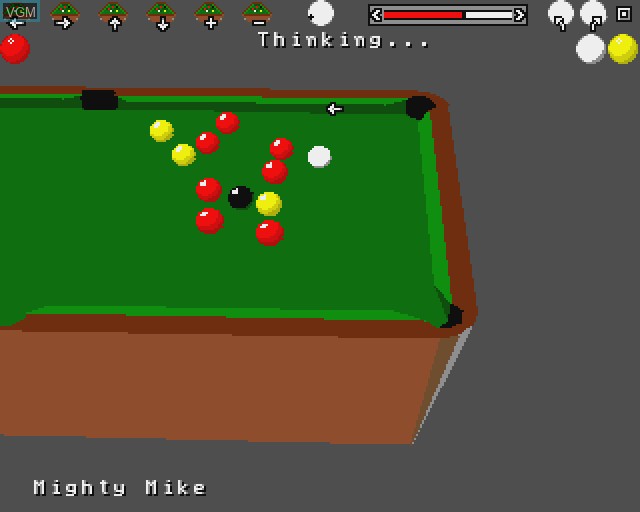 In-game screen of the game 3D Pool on Commodore Amiga