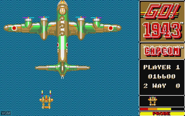 In-game screen of the game 1943 - The Battle of Midway on Commodore Amiga