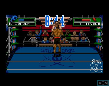 In-game screen of the game 3D World Boxing on Commodore Amiga