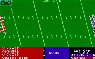 In-game screen of the game 4th & Inches on Commodore Amiga