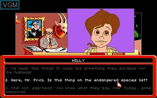 In-game screen of the game Adventures of Willy Beamish, The on Commodore Amiga