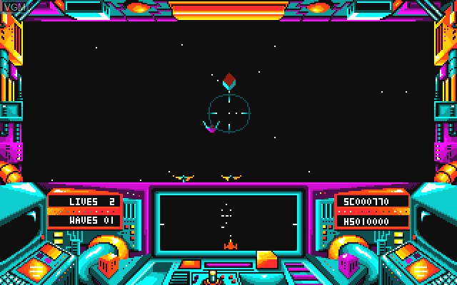 In-game screen of the game 3D Galax on Commodore Amiga