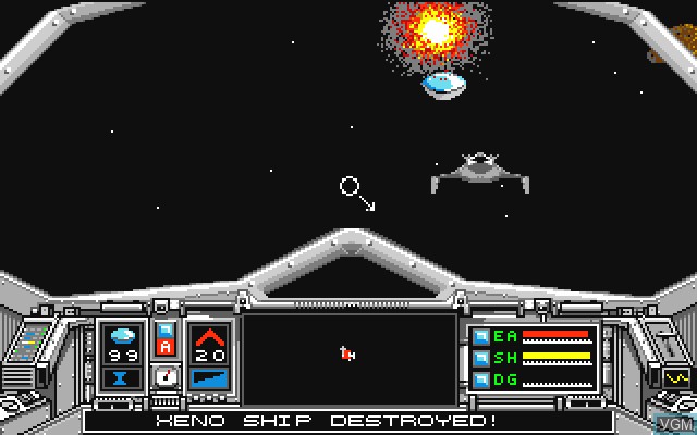 In-game screen of the game Skyfox II on Commodore Amiga