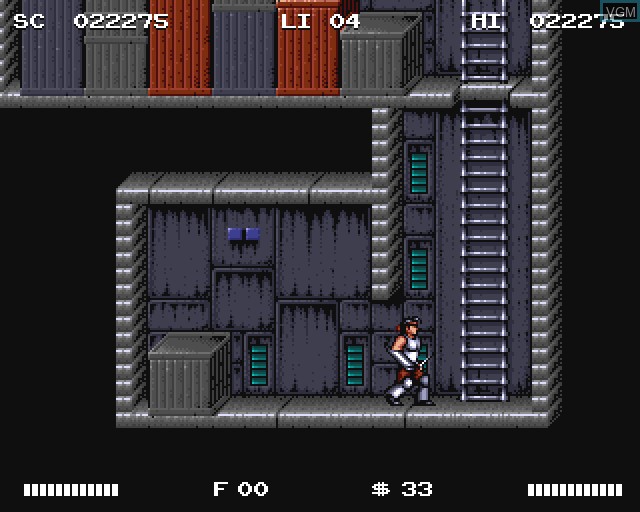 In-game screen of the game Switchblade II on Commodore Amiga