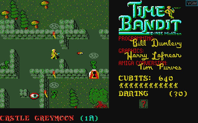 In-game screen of the game Time Bandit on Commodore Amiga