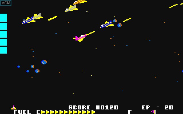 In-game screen of the game Zaxxon on Commodore Amiga