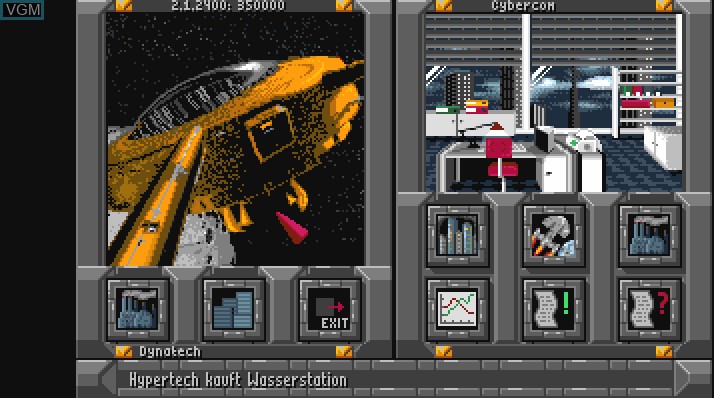 In-game screen of the game Dynatech on Commodore Amiga