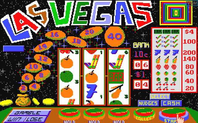 In-game screen of the game Las Vegas on Commodore Amiga