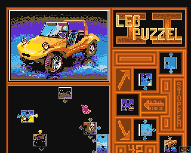 In-game screen of the game Leg Puzzel II on Commodore Amiga