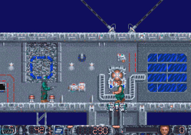In-game screen of the game Rooster II on Commodore Amiga