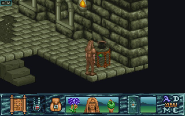 In-game screen of the game Seelenturm, Der on Commodore Amiga