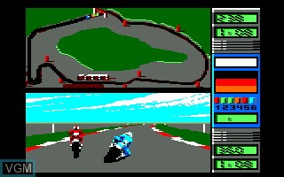 In-game screen of the game 500cc Grand Prix 2 on Amstrad CPC