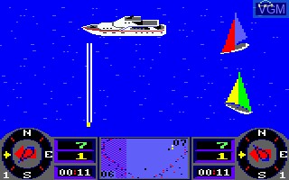 In-game screen of the game America's Cup Challenge on Amstrad CPC