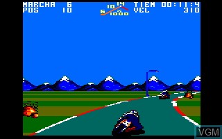 In-game screen of the game Angel Nieto Grand Prix - Pole 500 on Amstrad CPC