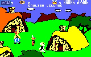 In-game screen of the game Asterix & The Magic Cauldron on Amstrad CPC
