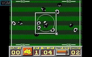 In-game screen of the game Australian Rules Football on Amstrad CPC