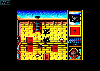 In-game screen of the game Black Beard on Amstrad CPC