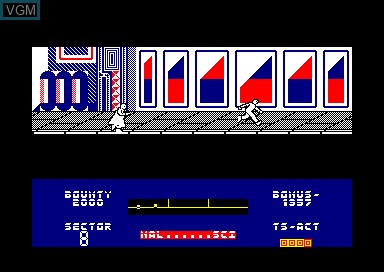 In-game screen of the game Blade Runner on Amstrad CPC