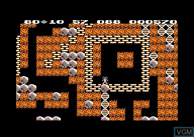 In-game screen of the game Boulder Dash 6 on Amstrad CPC