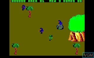 In-game screen of the game Commando - Space Invasion on Amstrad CPC