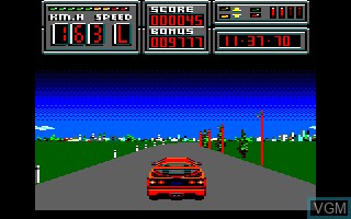 In-game screen of the game Crazy Cars 2 on Amstrad CPC