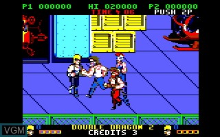 In-game screen of the game Double Dragon 2 - The Revenge on Amstrad CPC