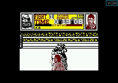 In-game screen of the game Frank Bruno's Boxing on Amstrad CPC