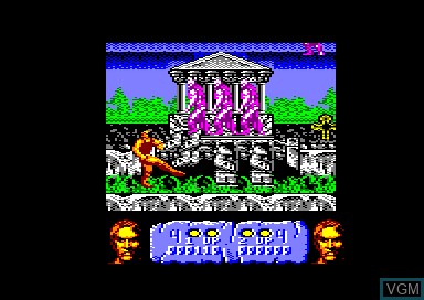 In-game screen of the game Altered Beast on Amstrad CPC