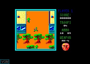 In-game screen of the game Front Line on Amstrad CPC