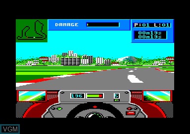 In-game screen of the game Grand Prix Circuit on Amstrad CPC