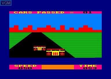 In-game screen of the game Grand Prix Driver on Amstrad CPC