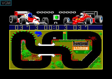 In-game screen of the game Grand Prix Simulator on Amstrad CPC