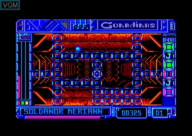 In-game screen of the game Guardians on Amstrad CPC