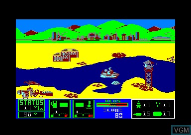 In-game screen of the game Gunboat on Amstrad CPC