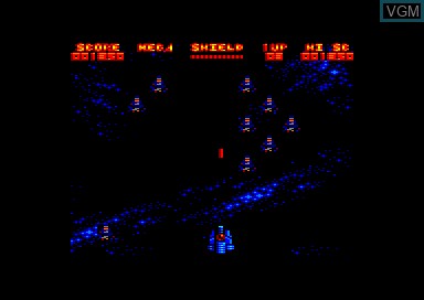 In-game screen of the game Mega Phoenix on Amstrad CPC