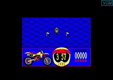 In-game screen of the game Motorbike Madness on Amstrad CPC