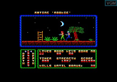 In-game screen of the game Moving Target on Amstrad CPC