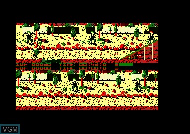 In-game screen of the game Para Assault Course on Amstrad CPC