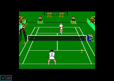 In-game screen of the game Pro Tennis Tour on Amstrad CPC