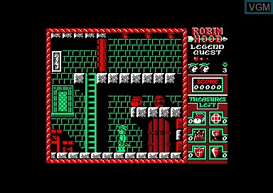 In-game screen of the game Robin Hood - Legend Quest on Amstrad CPC