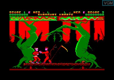 In-game screen of the game Shanghai Karate on Amstrad CPC