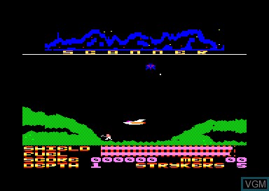In-game screen of the game Subterranean Stryker on Amstrad CPC