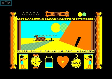 In-game screen of the game Total Eclipse on Amstrad CPC