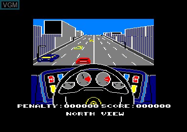 In-game screen of the game Turbo Esprit on Amstrad CPC