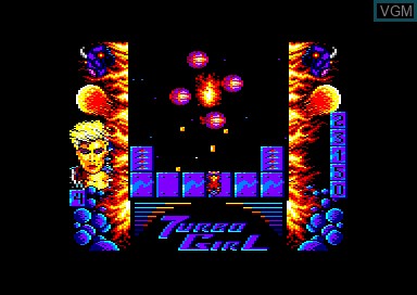 In-game screen of the game Turbo Girl on Amstrad CPC
