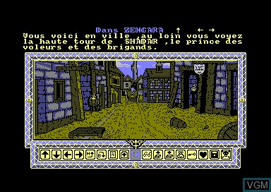 In-game screen of the game Anneau de Zengara, L' on Amstrad CPC
