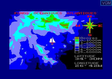 In-game screen of the game Pyramides d' Atlantis, Les on Amstrad CPC