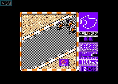 In-game screen of the game Sito Pons 500CC Grand Prix on Amstrad CPC