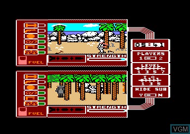 In-game screen of the game Spy vs Spy 2 - Island Caper on Amstrad CPC