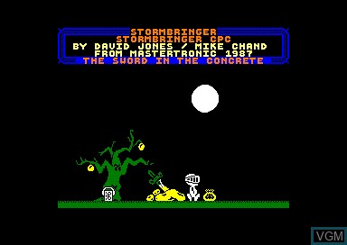 In-game screen of the game Stormbringer - A True Graphic Adventure on Amstrad CPC